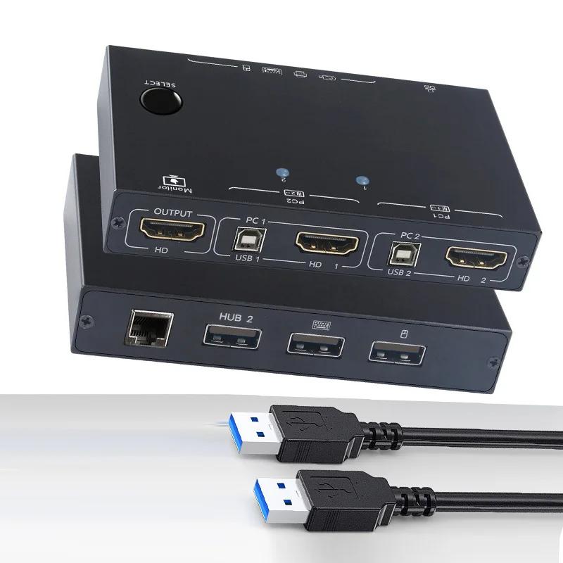 HDMI ȣȯ KVM ġ  ̺ ũ ø , ̴ ÷  ÷, ٱ USB  